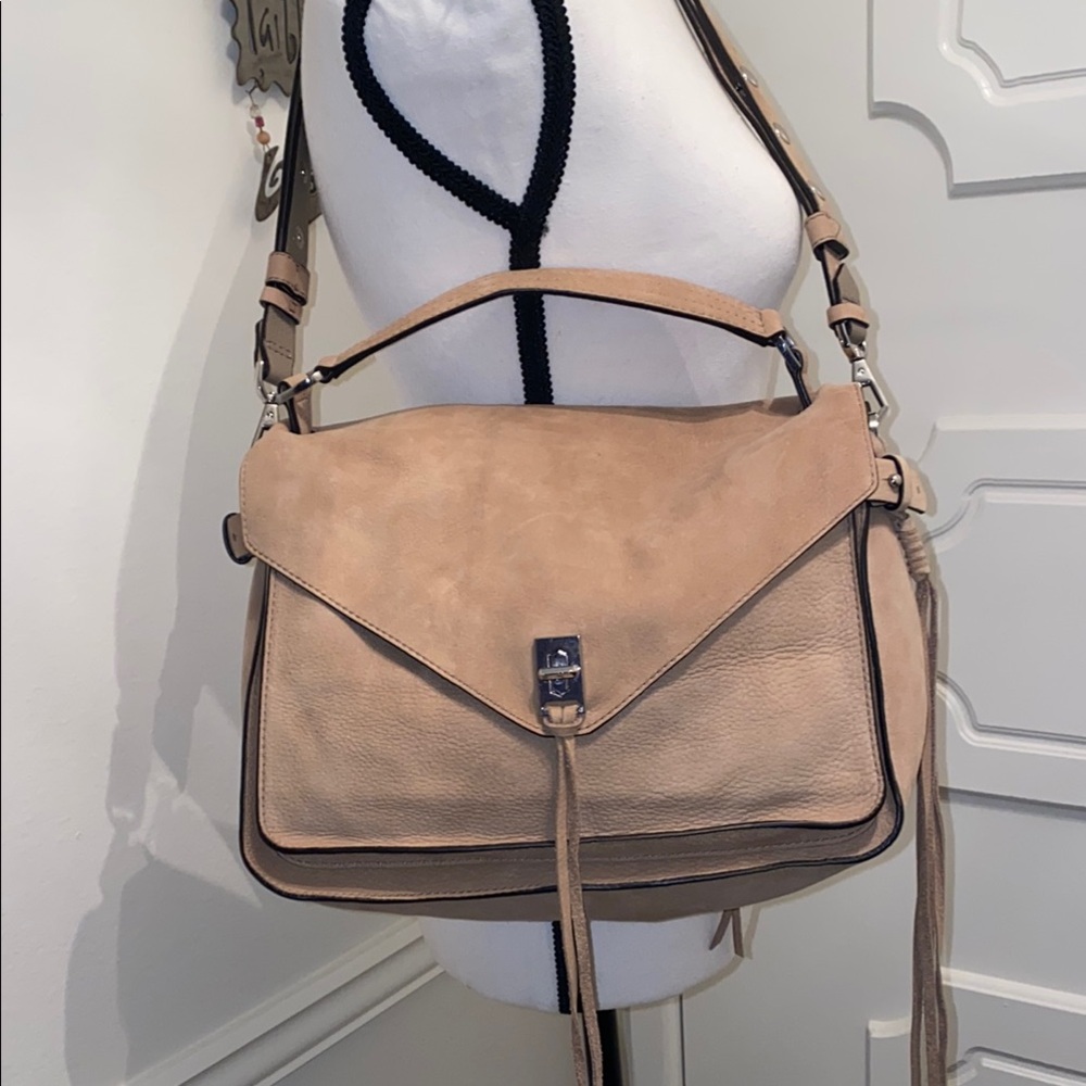 NEW Rebecca Minkoff Darren Tan Suede Leather Bag Authentic